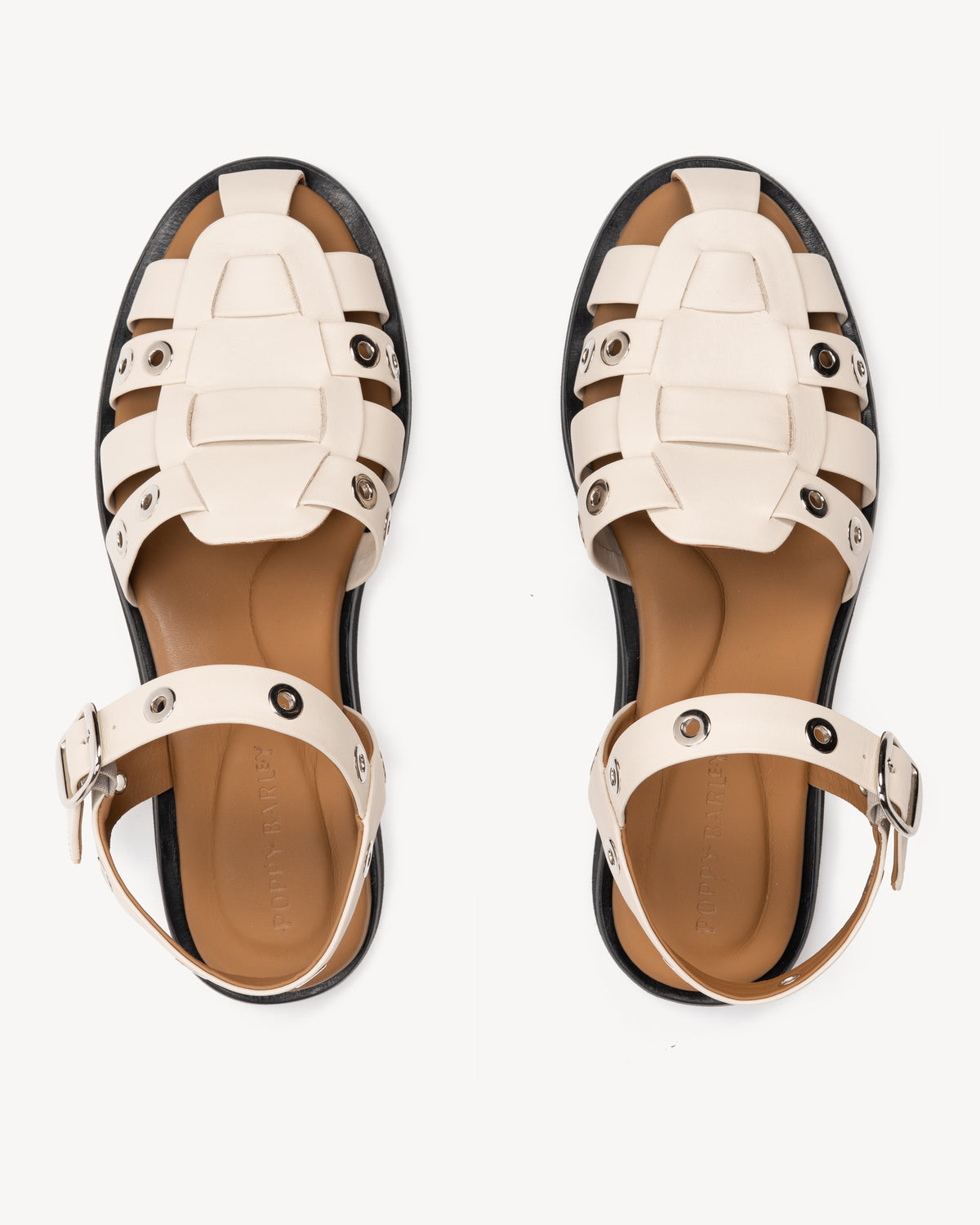 The Beachcomber Sandal Oat Milk and Silver