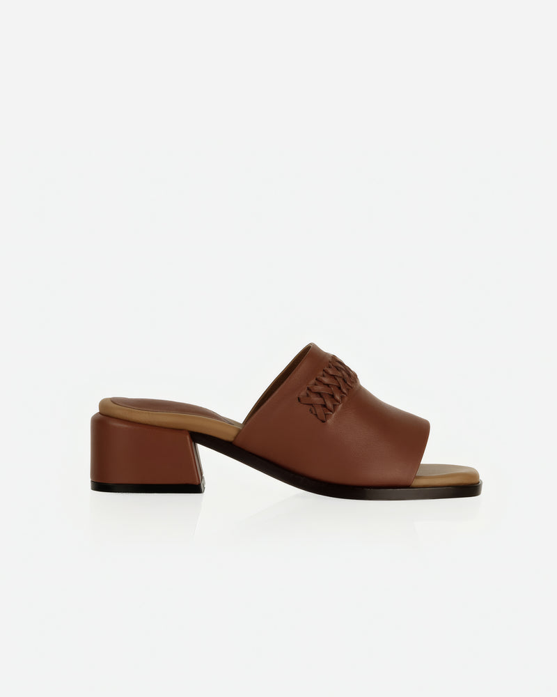 The Bohème Heeled Sandal Hazelnut