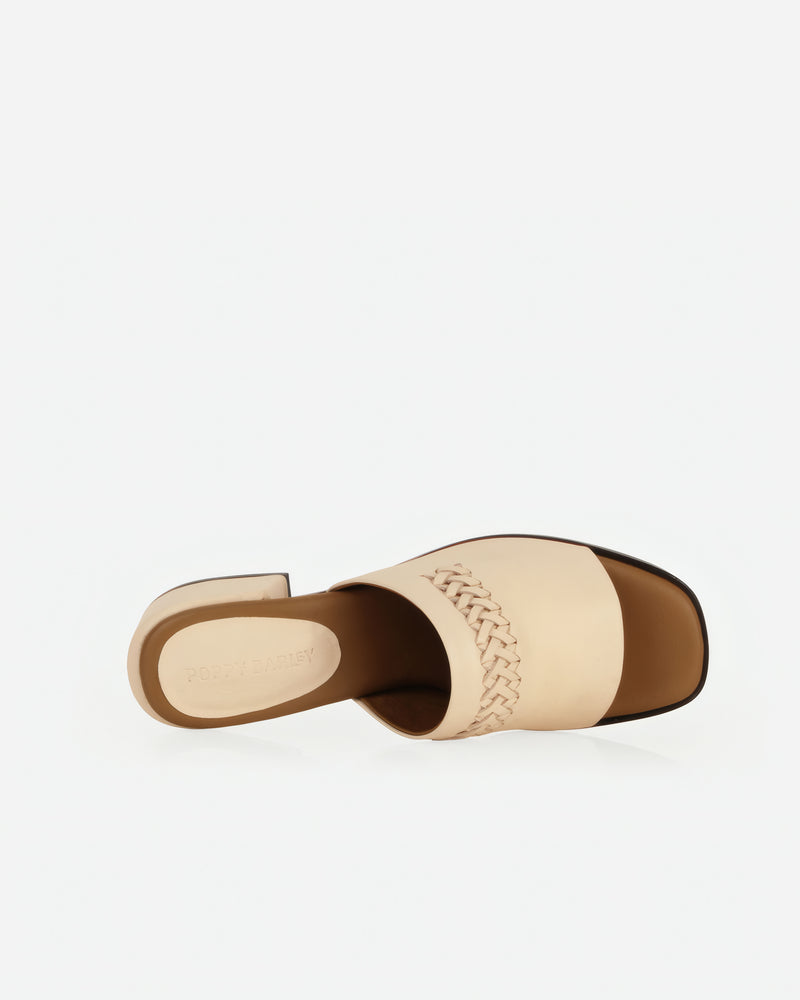 The Bohème Heeled Sandal Oat Milk