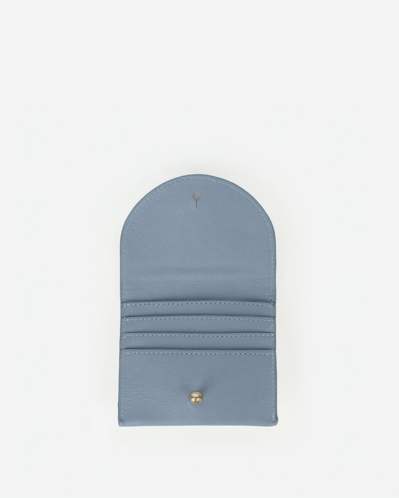 The Cardholder Faded Denim Micro Pebble