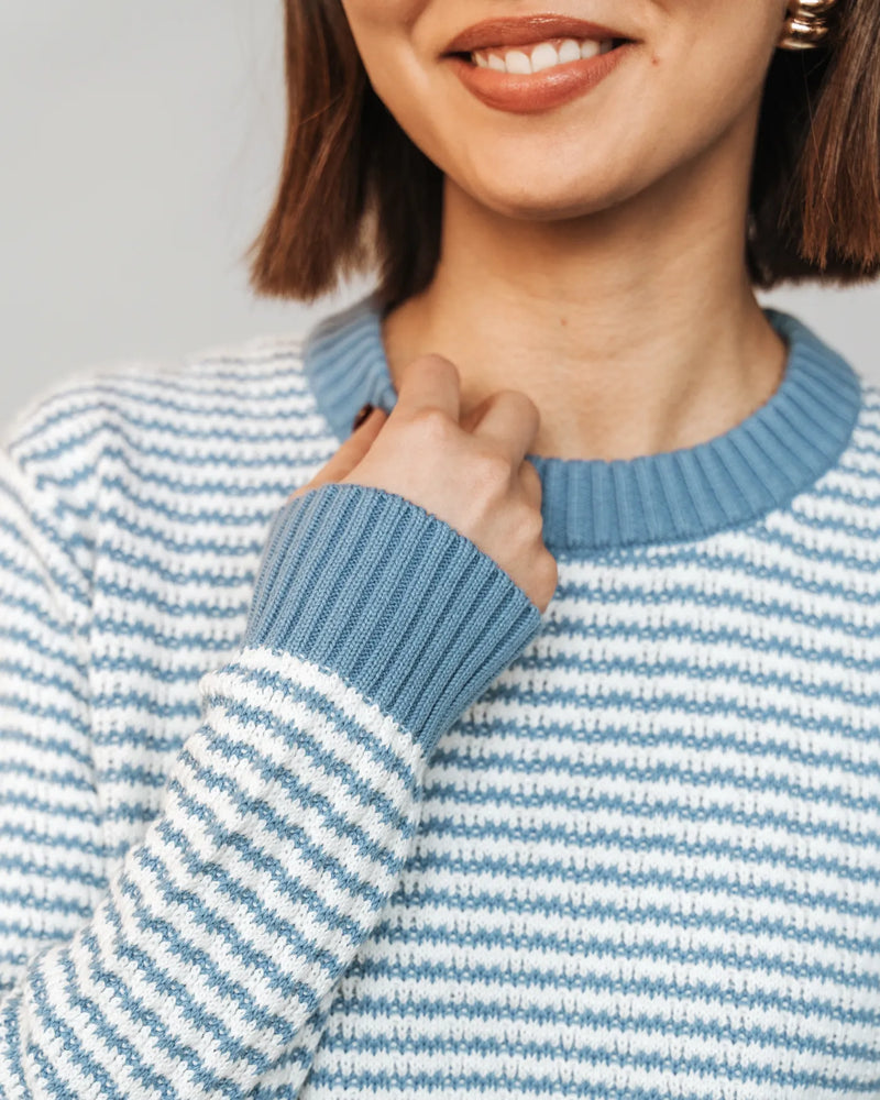 The Core Crewneck Sea Breeze Stripe