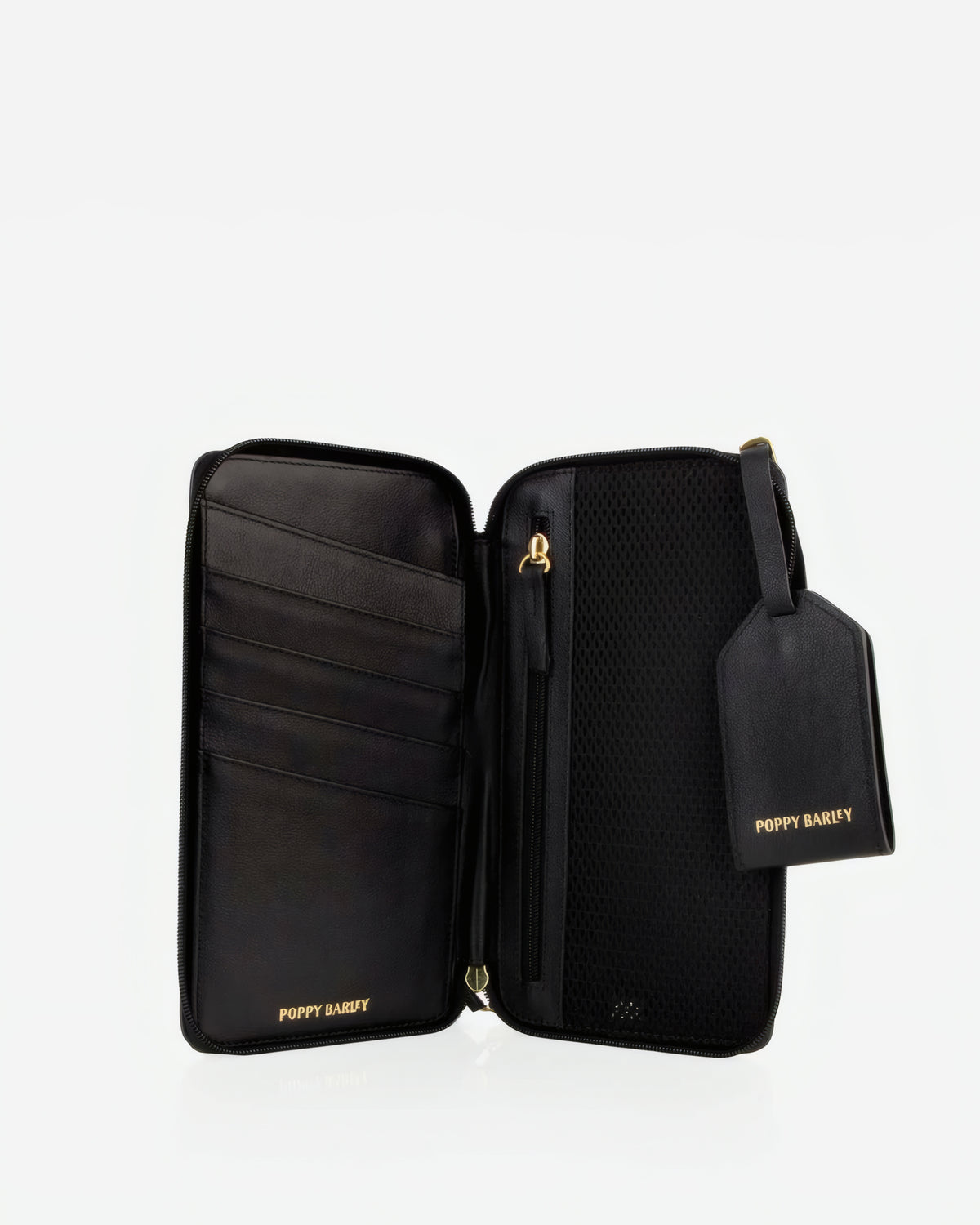 The Four Person Passport holder & Slim Luggage Tag Set Black