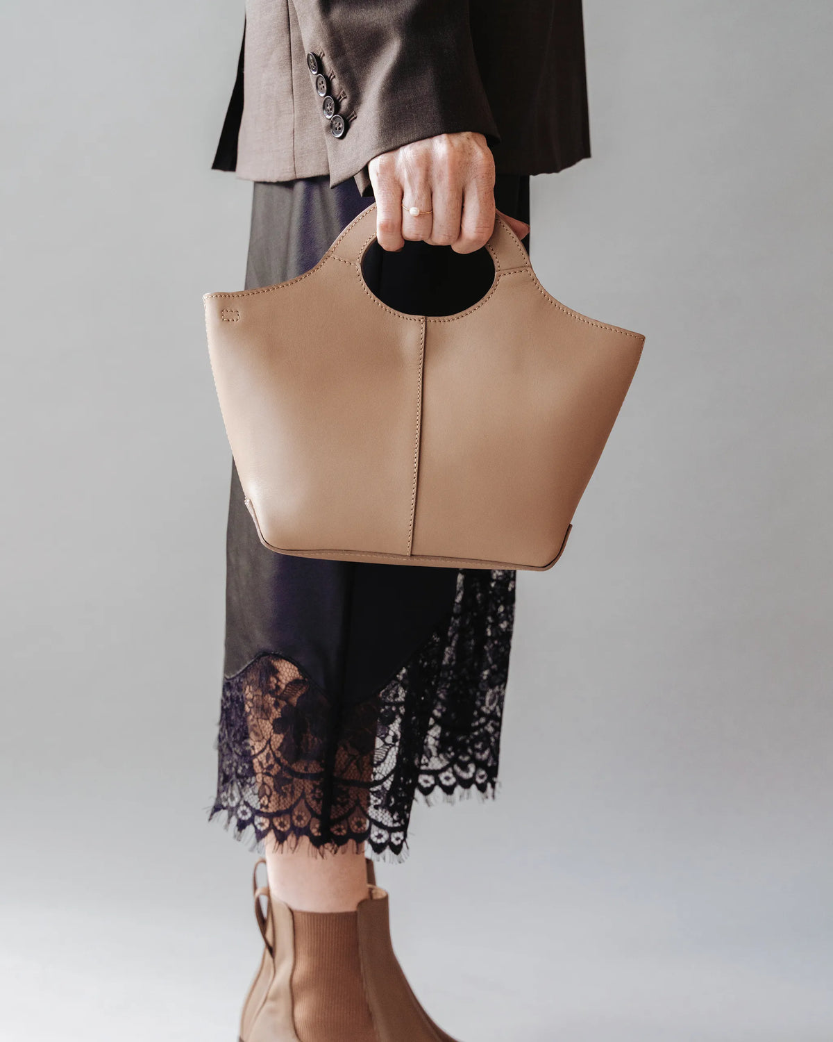 The Lisboa Mini Tote Biscotti