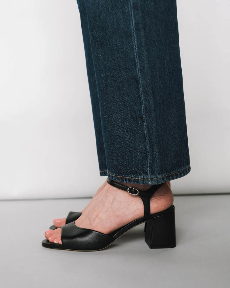 The Mila Heeled Sandal Black