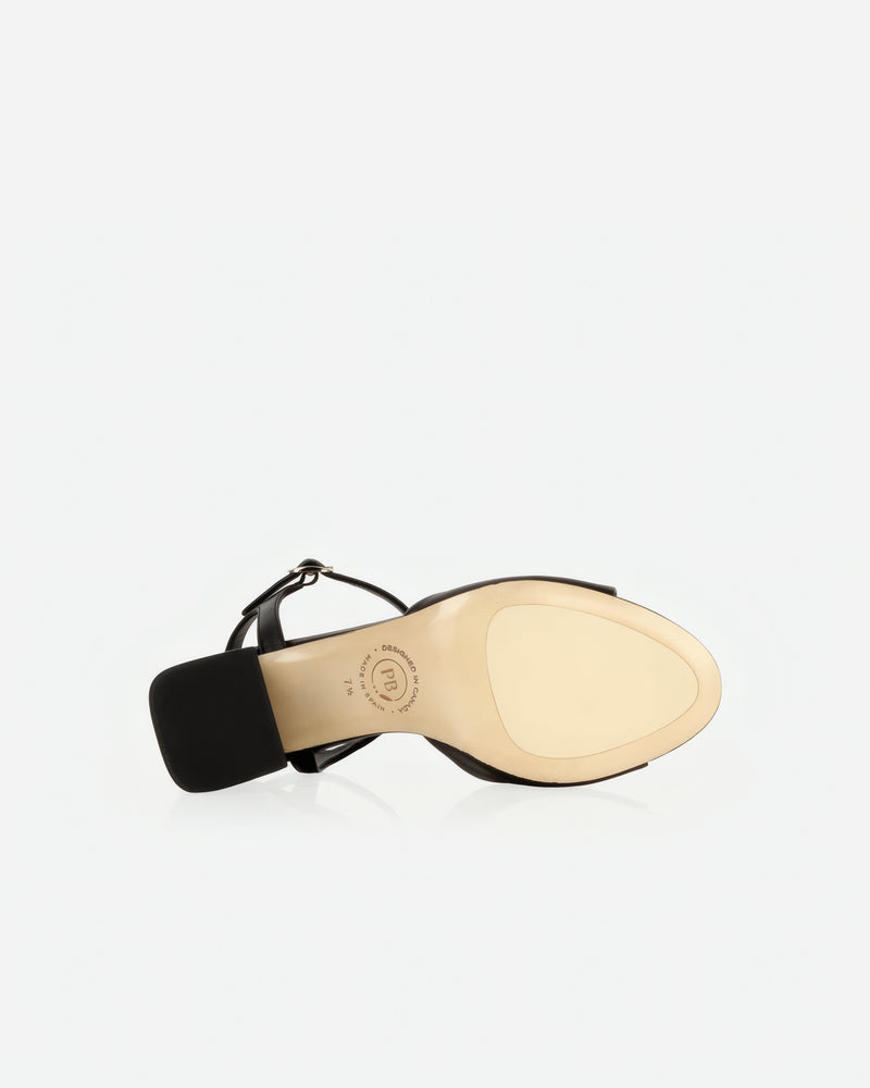 The Mila Heeled Sandal Black