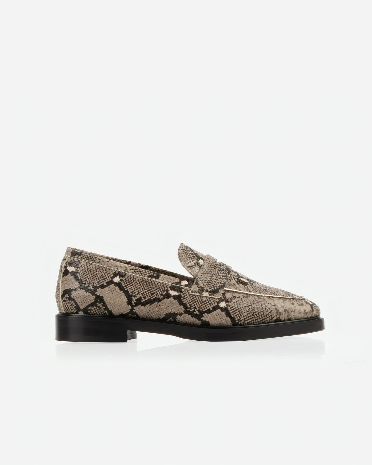 The Milan Loafer Taupe Snake
