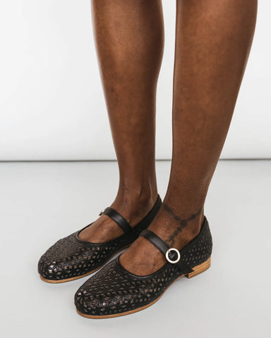 The Modern-Day Mary Jane Perforated Black