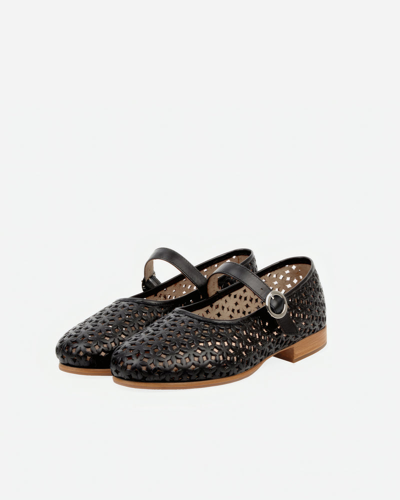 The Modern-Day Mary Jane Perforated Black