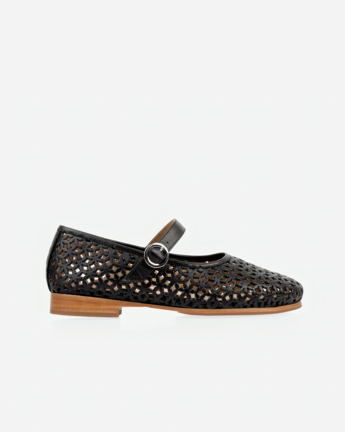 The Modern-Day Mary Jane Perforated Black