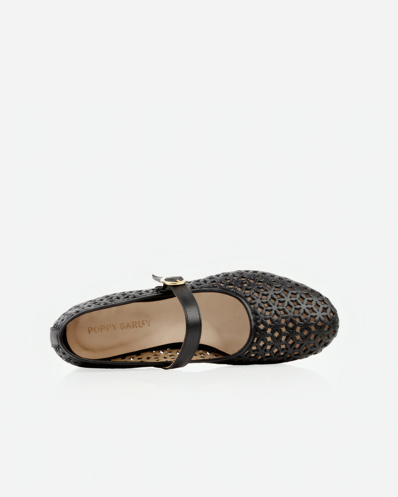 The Modern-Day Mary Jane Perforated Black