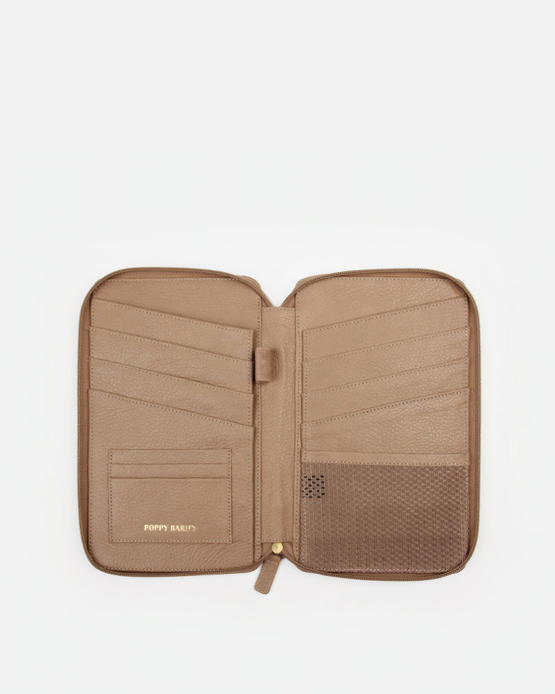 The Six Person Family Passport Holder Biscotti Micro Pebble