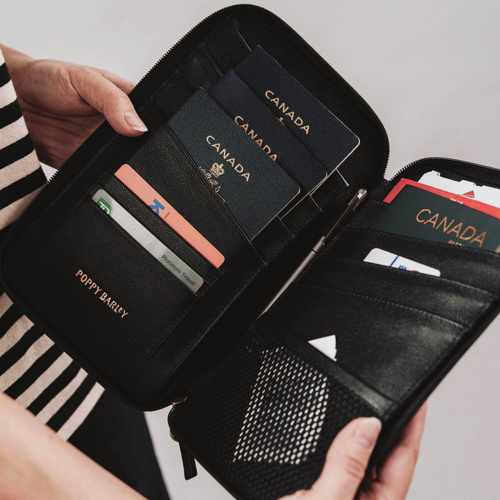 The Six Person Family Passport Holder Biscotti Micro Pebble