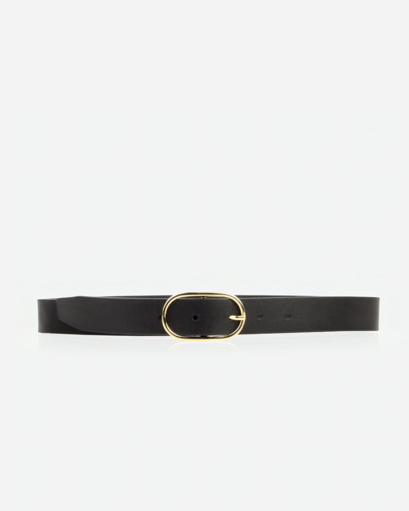 The Sleek Belt Gold Black