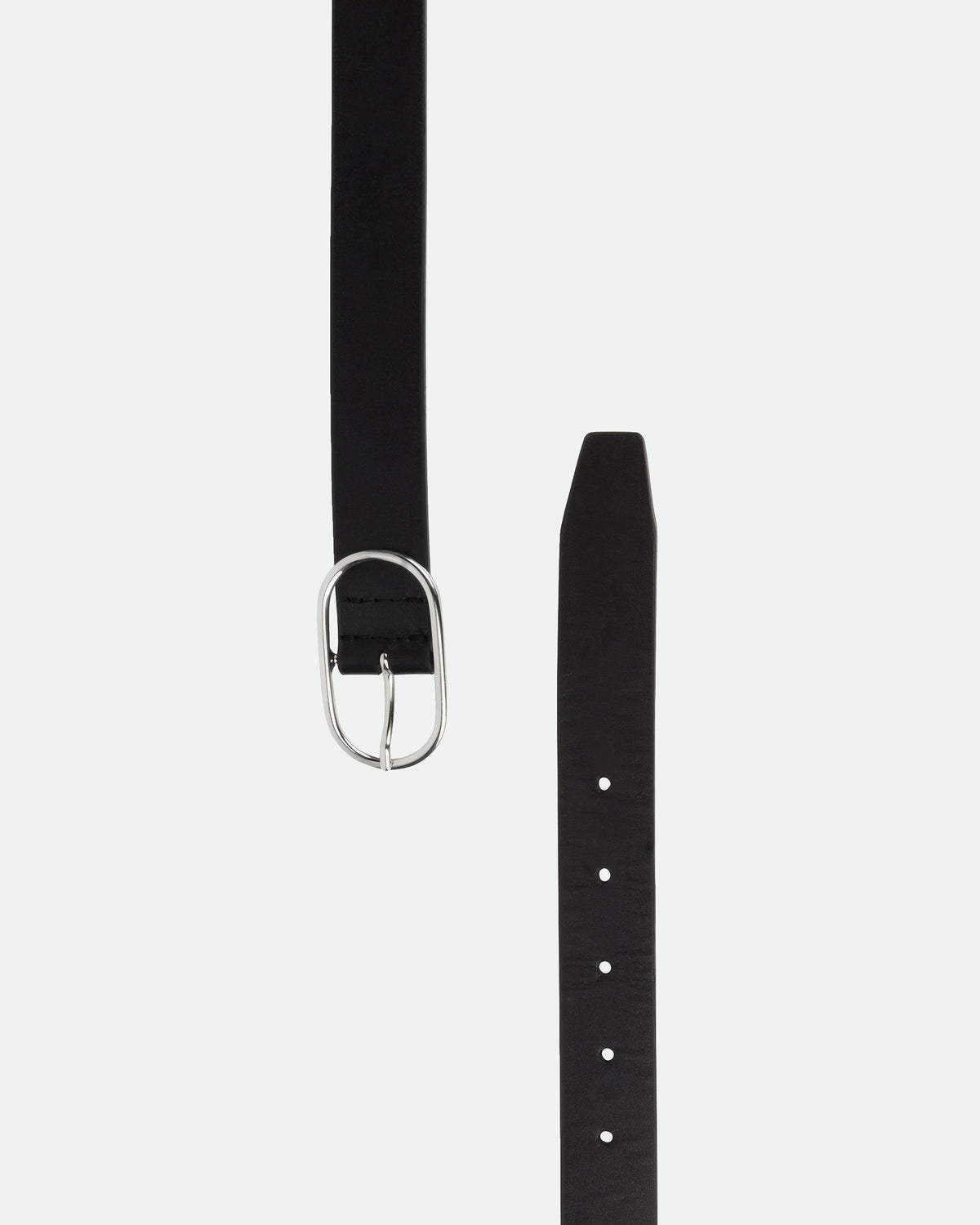 The Sleek Belt Silver Black