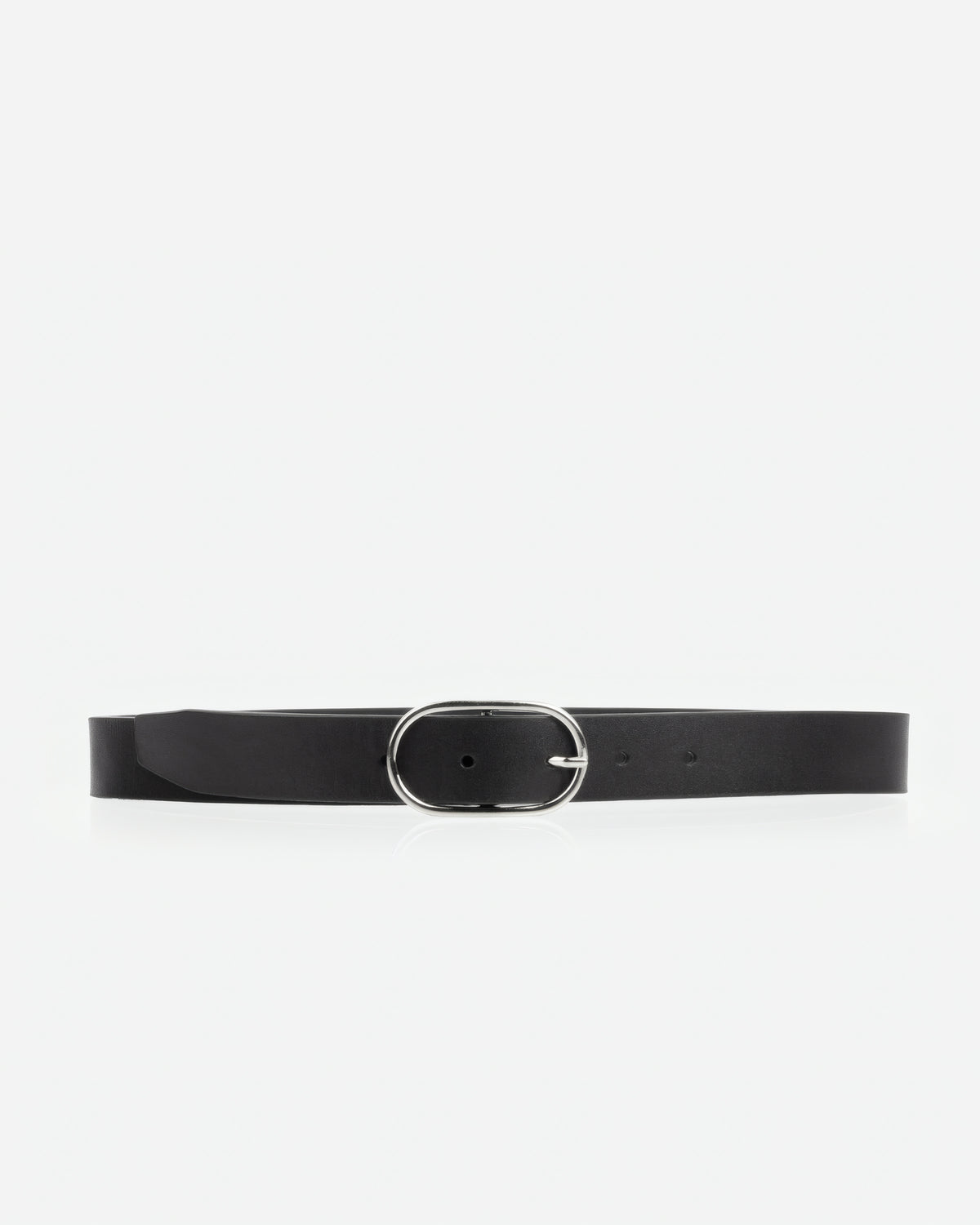 The Sleek Belt Silver Black