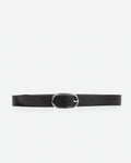 The Sleek Belt Silver Black