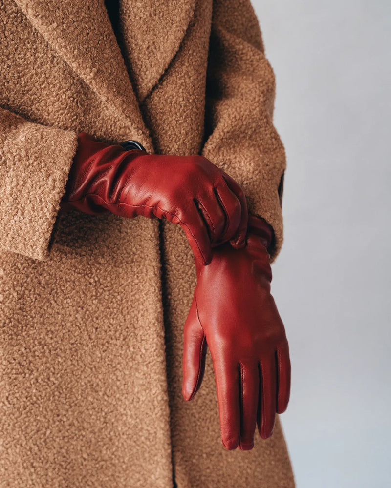The Sleek Leather Glove Merlot