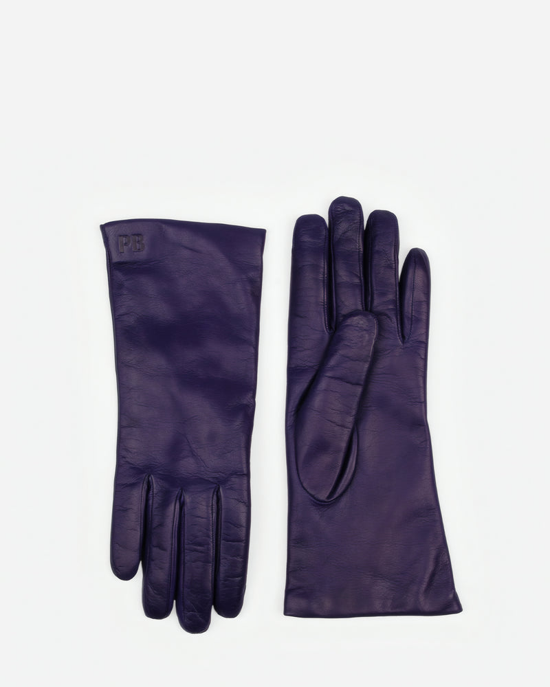 The Sleek Leather Glove Royal Blue