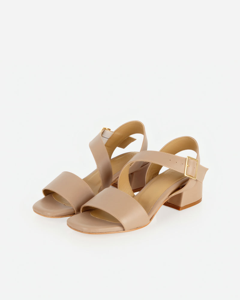 The Soirée Heeled Sandal Biscotti