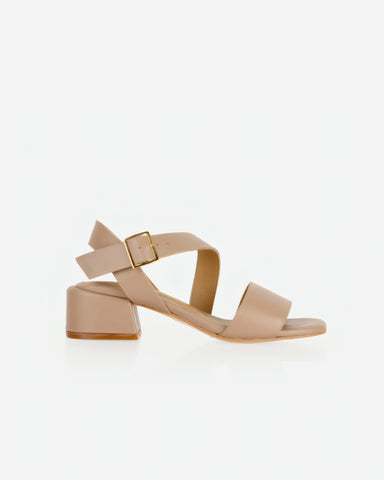 The Soirée Heeled Sandal Biscotti