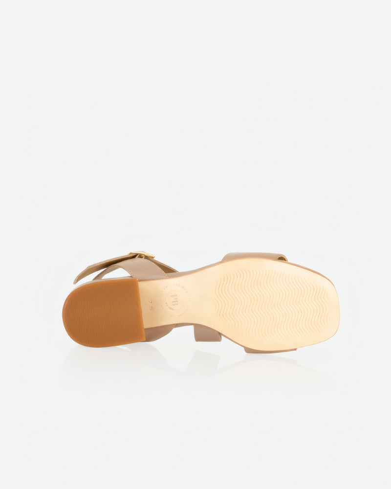 The Soirée Heeled Sandal Biscotti