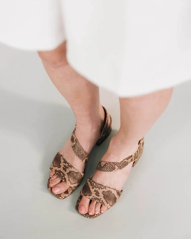 The Soirée Heeled Sandal Desert Snake