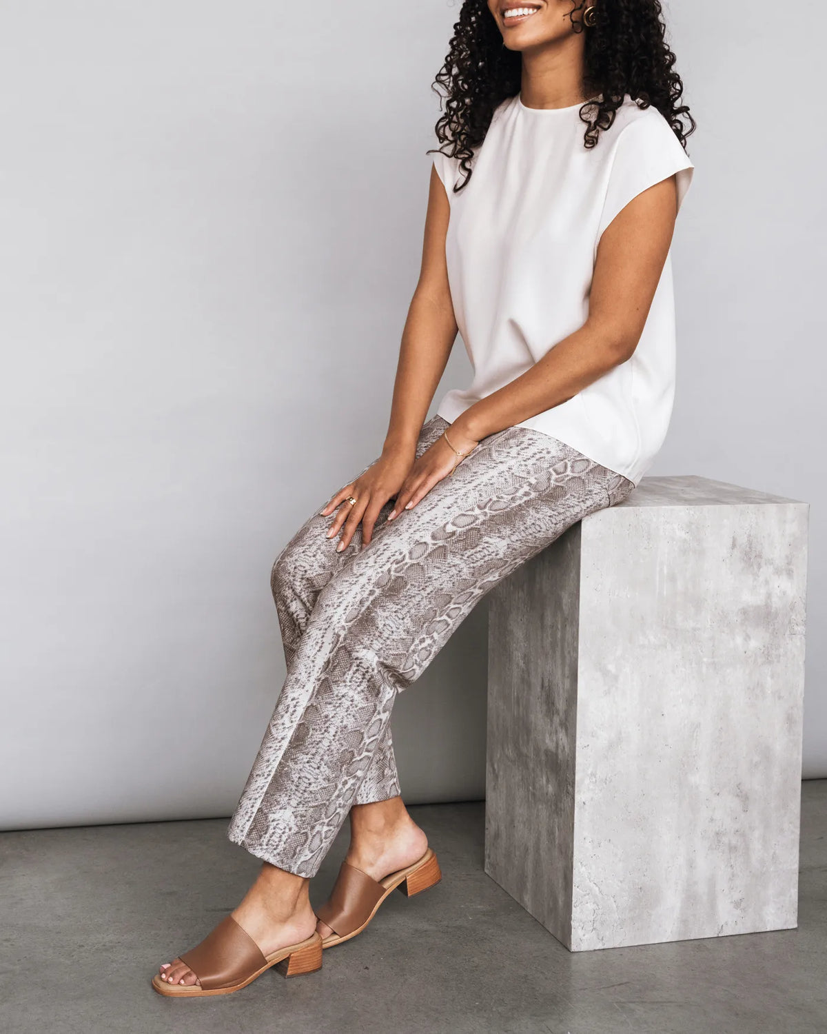The Spritz Heeled Sandal Praline