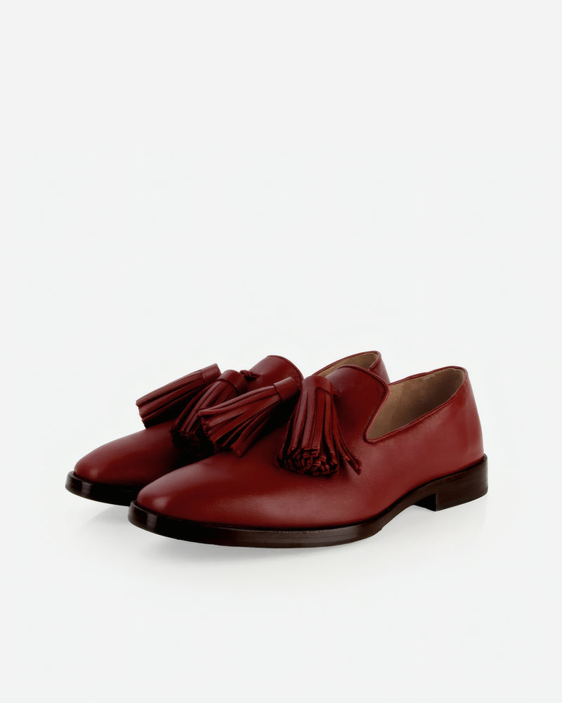 The Tassel Daily Loafer Resort Red